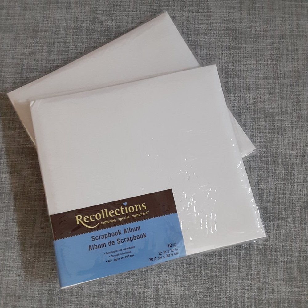 2 recollection scrap book- white